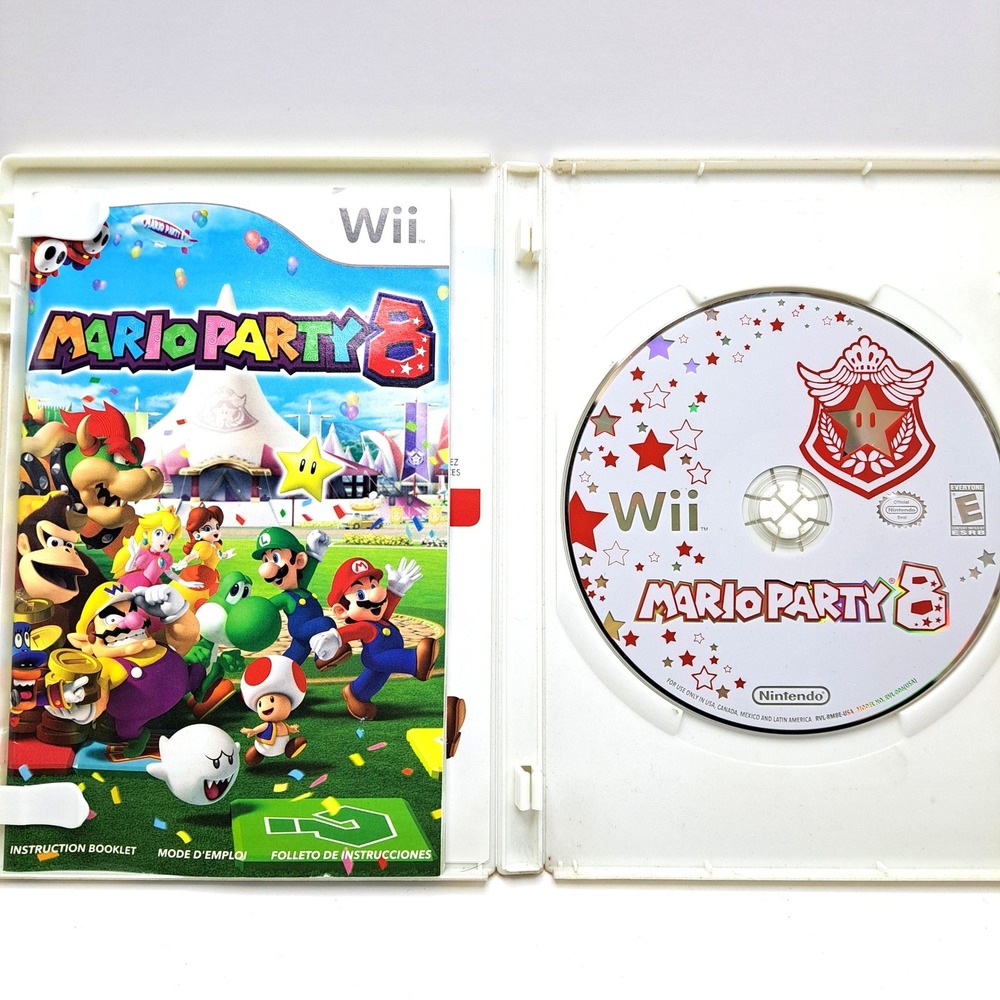Mario Party 8 Nintendo Wii Video Game Disc Case Manual Complete‎ Tested Working - Picture 3 of 4
